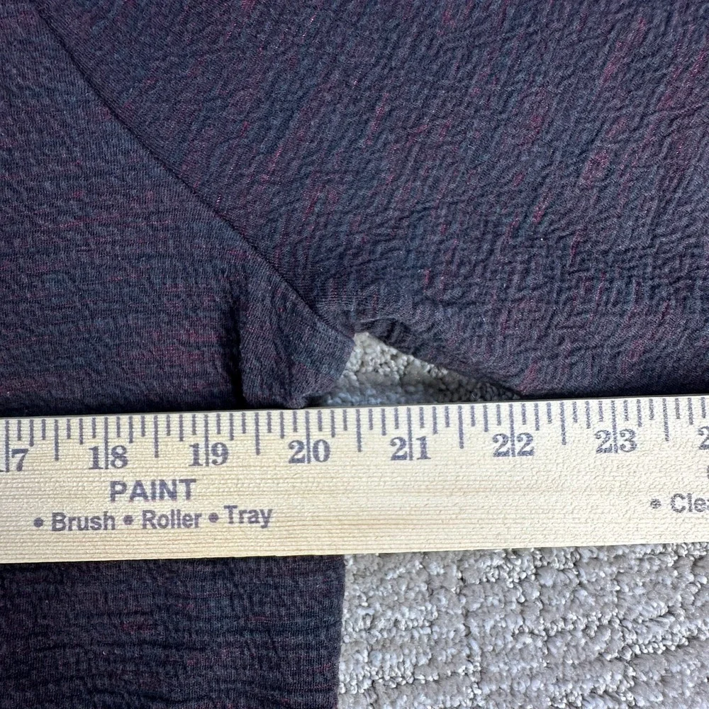 Marc Anthony Slim Fit Quarter Zip Pullover Textured Pocket Burgundy Medium Mens